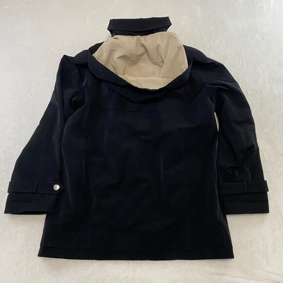 Gallery Plaid Lined Jacket Coat Women’s Medium Black Snap Up - Picture 6 of 9
